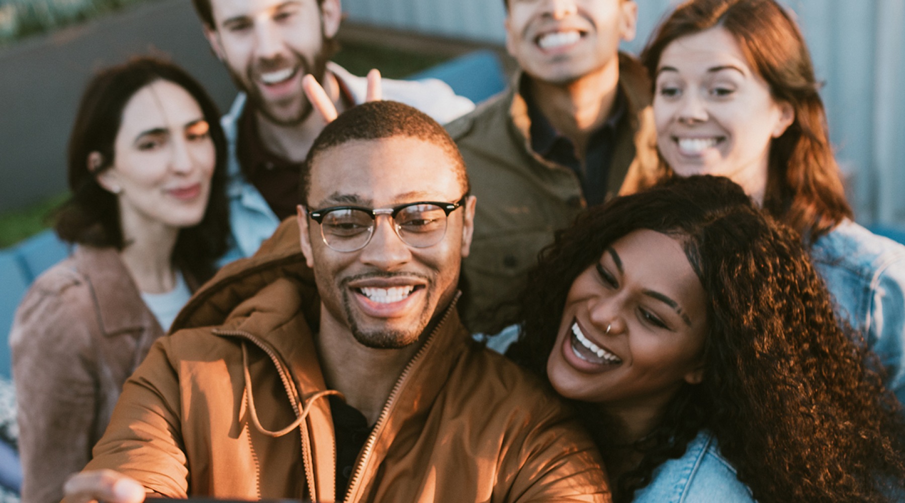 group of people smiling 
