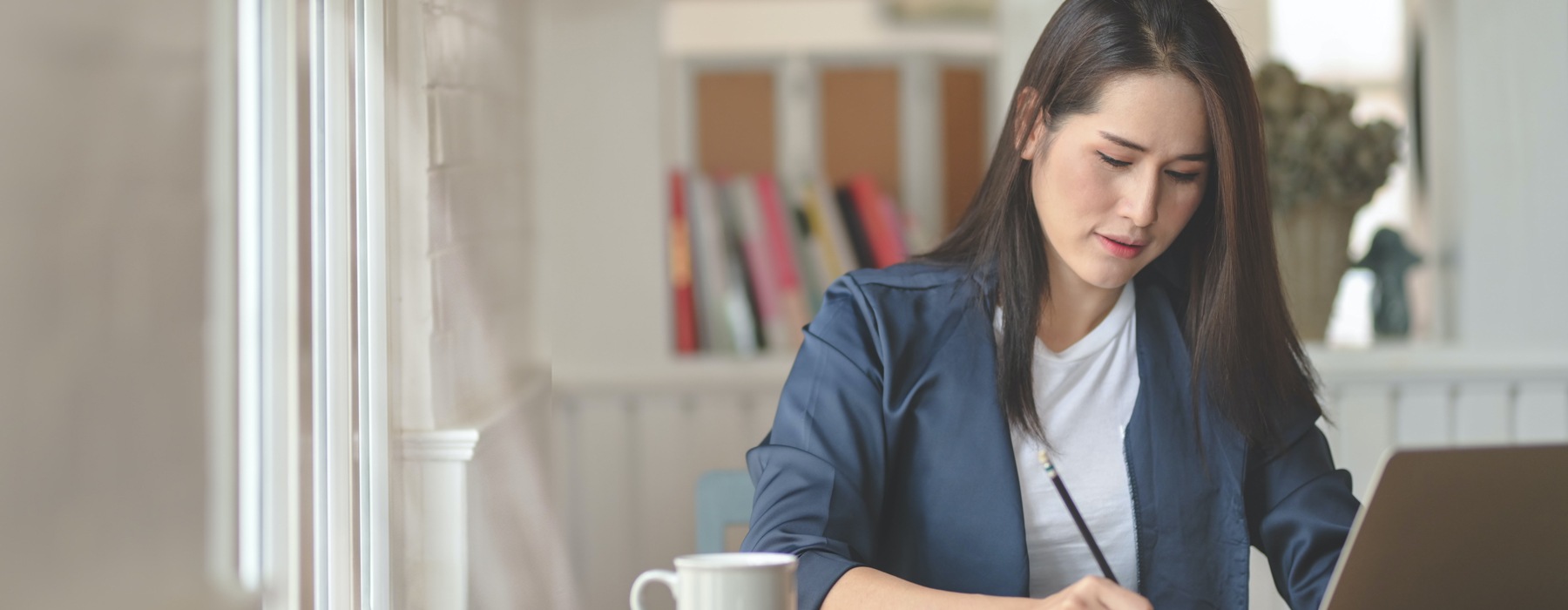 Lady on computer